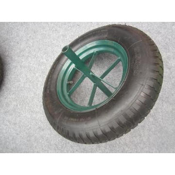 Rueda de goma neumática con patrón de orejetas de 16 pulgadas, rueda de aire 4.00-8, rueda de carretilla4.80 / 4.00-8